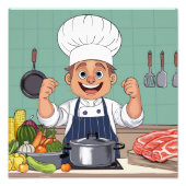 Chef cartoon procreate hand drawing  fotodruck (Vorne)