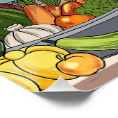 Chef Cartoon Procreate-Handzeichnung Poster (Ecke)