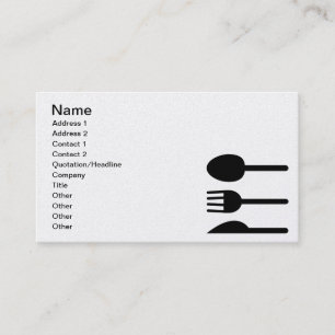 Chef-Caterer-Restaurateur-Geschäft Schwarz Visitenkarte