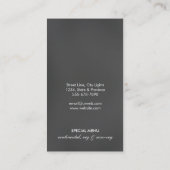 Chef Catering Restaurant Food Fork Logo Chalkboard Visitenkarte (Rückseite)