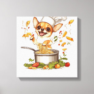 Chef Chihuahua � Meister des kulinarischen Hundes Leinwanddruck