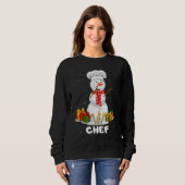 Chef Christmas Funny Snowman Xmas Holiday Pajamas Sweatshirt (Vorne ganz)