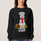 Chef Christmas Funny Snowman Xmas Holiday Pajamas Sweatshirt (Vorderseite)