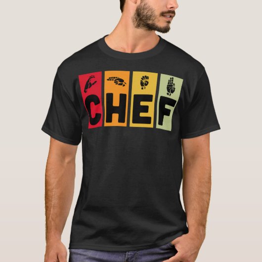 Chef colorful funny pampered chef T-Shirt (Vorderseite)