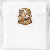 Chef Cooking Sticker Cute Cook Design (Tasche)