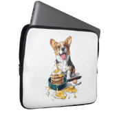 Chef Corgi – Lustiger kochender Hund Laptopschutzhülle (Vorne Rechts)