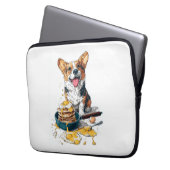 Chef Corgi – Lustiger kochender Hund Laptopschutzhülle (Vorderseite Links)