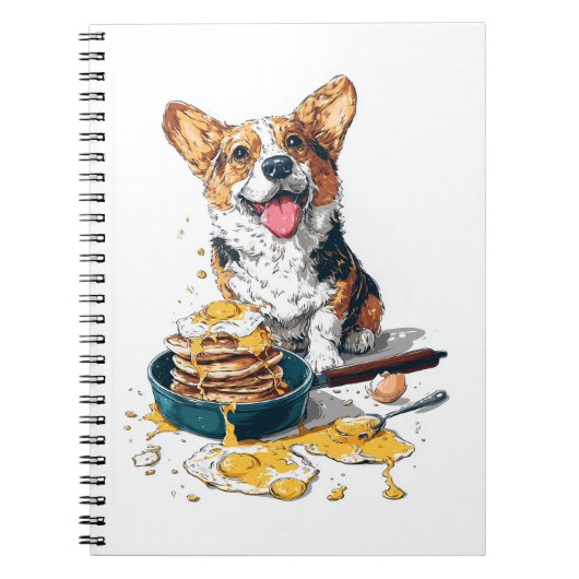 Chef Corgi � Lustiger kochender Hund Notizblock (Vorderseite)