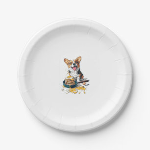 Chef Corgi � Lustiger kochender Hund Pappteller