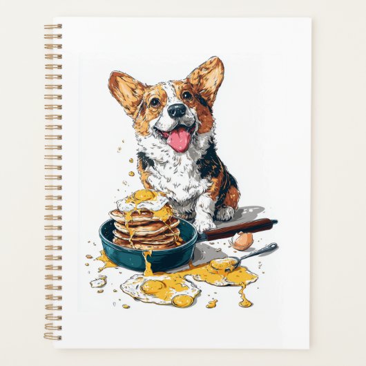 Chef Corgi – Lustiger kochender Hund Planer (Vorderseite)