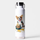 Chef Corgi – Lustiger kochender Hund Trinkflasche (Vorne)