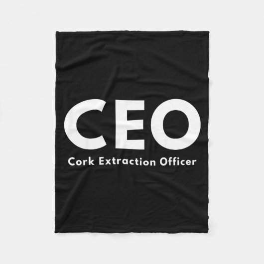 Chef Cork-Entfernungsbeamter Lustiger Weinliebhabe Fleecedecke (Vorderseite)