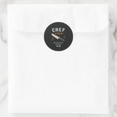 🔪 Chef Crew Restaurant-Küchenpersonal-Logo 🔪 Runder Aufkleber (Tasche)