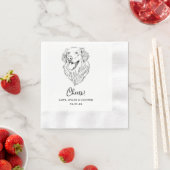 Chef Custom Two Pet Cocktail Napkins Hochzeit Serviette (Beispiel)