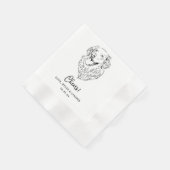 Chef Custom Two Pet Cocktail Napkins Hochzeit Serviette (Ecke)
