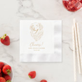 Chef Custom Two Pet Cocktail Napkins Hochzeit Serviette (Beispiel)