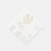 Chef Custom Two Pet Cocktail Napkins Hochzeit Serviette (Ecke)