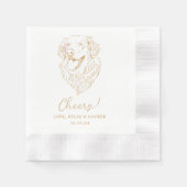 Chef Custom Two Pet Cocktail Napkins Hochzeit Serviette (Vorderseite)