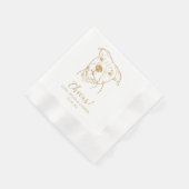 Chef Custom Two Pet Cocktail Napkins Hochzeit Serviette (Ecke)