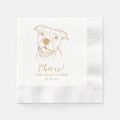 Chef Custom Two Pet Cocktail Napkins Hochzeit Serviette (Vorderseite)