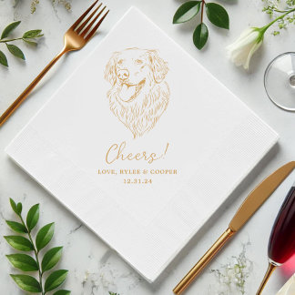 Chef Custom Two Pet Cocktail Napkins Hochzeit Serviette