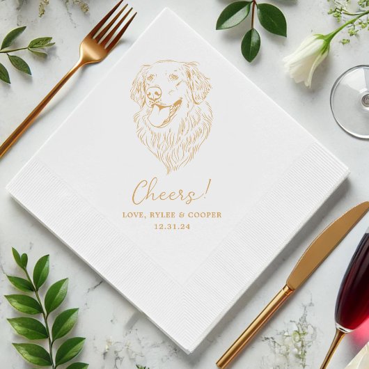 Chef Custom Two Pet Cocktail Napkins Hochzeit Serviette