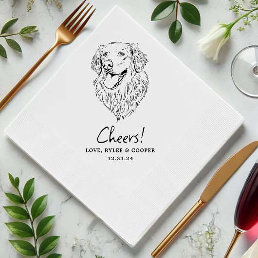 Chef Custom Two Pet Cocktail Napkins Hochzeit Serviette