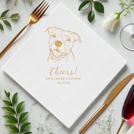 Chef Custom Two Pet Cocktail Napkins Hochzeit Serviette
