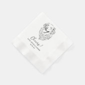 Chef Custom Two Pet Cocktail Napkins Hochzeit Serviette (Ecke)