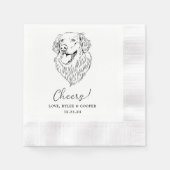 Chef Custom Two Pet Cocktail Napkins Hochzeit Serviette (Vorderseite)