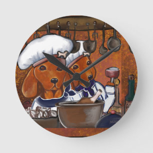 CHEF-DACHSHUNDE RUNDE WANDUHR