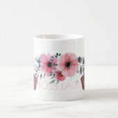 Chef-Dame| Chic-BlumenRosen-GoldGlitzer-Schuhe Kaffeetasse (Mittel)