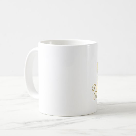Chef-Dame Golden Mug Kaffeetasse (Vorderseite Links)