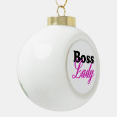 Chef-Dame Keramik Kugel-Ornament (Links)
