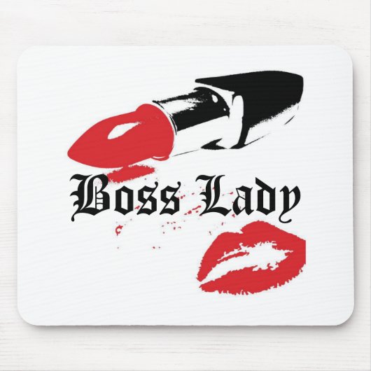 Chef-Dame Lipstick und Lippen Mousepad (Vorne)