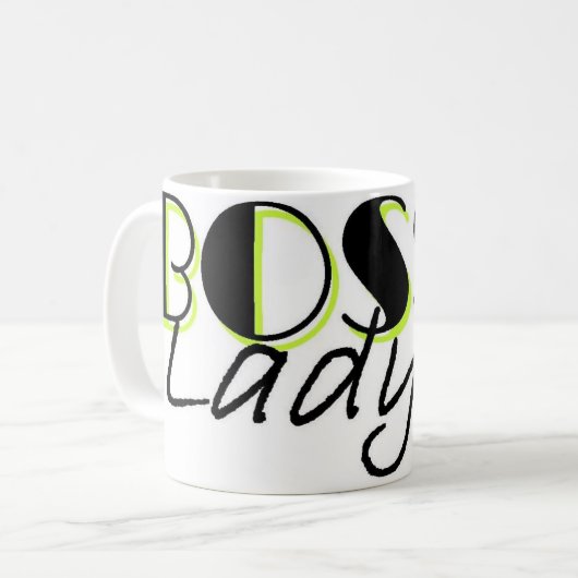 Chef-Dame Mug (Limones Grün) Kaffeetasse (Vorderseite Links)