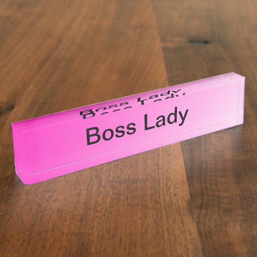 Chef-Dame Namensplakette (Seite)