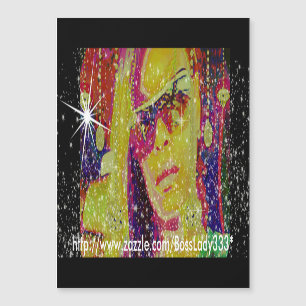 Chef-Dame Sparkle Magnetische Visitenkarte