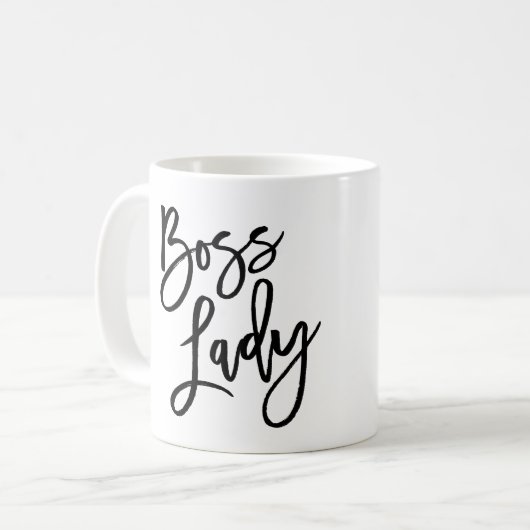 Chef-Dame Trendy Lettering Kaffeetasse (Vorderseite Links)