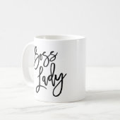 Chef-Dame Trendy Lettering Kaffeetasse (Vorderseite Links)