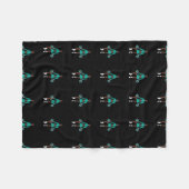 Chef/Dancer Fleece Blanket Aqua Spark (Vorderseite (Horizontal))