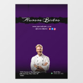  Chef Dark Violet with Black Shadows Fensteraufkleber (Blatt)