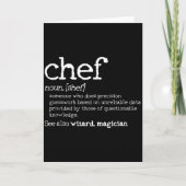 Chef Definition - Funny Dictionary Cooking Gift Ta Karte (Vorderseite)