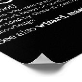 Chef Definition - Lustiges Wörterbuch Kochgeschenk Poster (Ecke)
