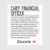Chef der Finanzabteilung Aufkleber (Blatt)
