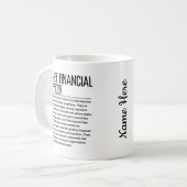 Chef der Finanzabteilung Kaffeetasse (Vorderseite Links)