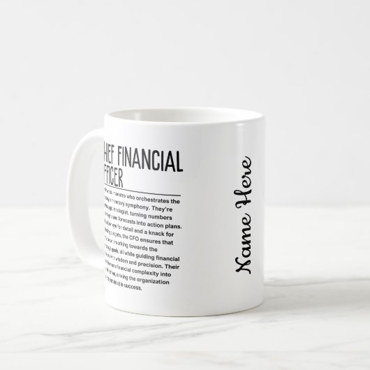 Chef der Finanzabteilung Kaffeetasse (Vorderseite Links)