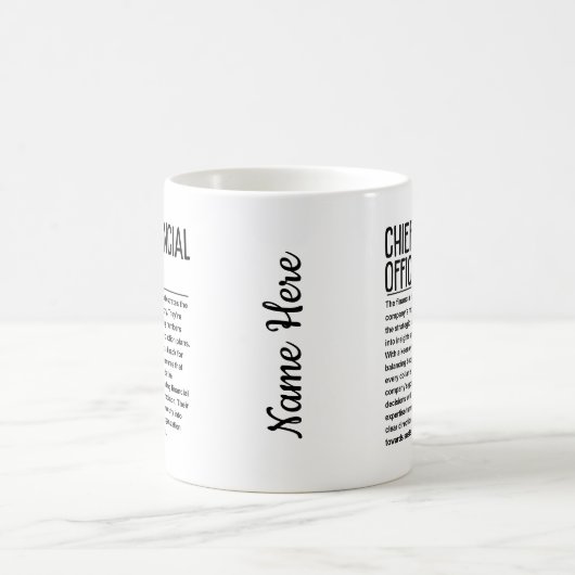 Chef der Finanzabteilung Kaffeetasse (Mittel)