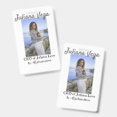 Chef der Geschäftsführerin, Chefin Instagram Handl Ausweis (Vorder- & Rückseite)