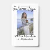 Chef der Geschäftsführerin, Chefin Instagram Handl Ausweis (Rückseite)